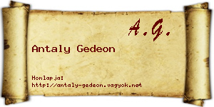 Antaly Gedeon névjegykártya
